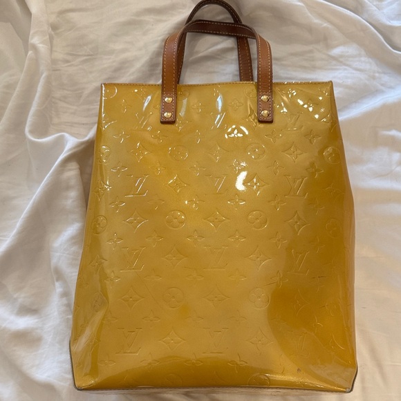 Louis Vuitton Yellow Vernis Patent Leather Tote Bag - Picture 1 of 6